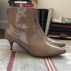 Faux leather patent booties!